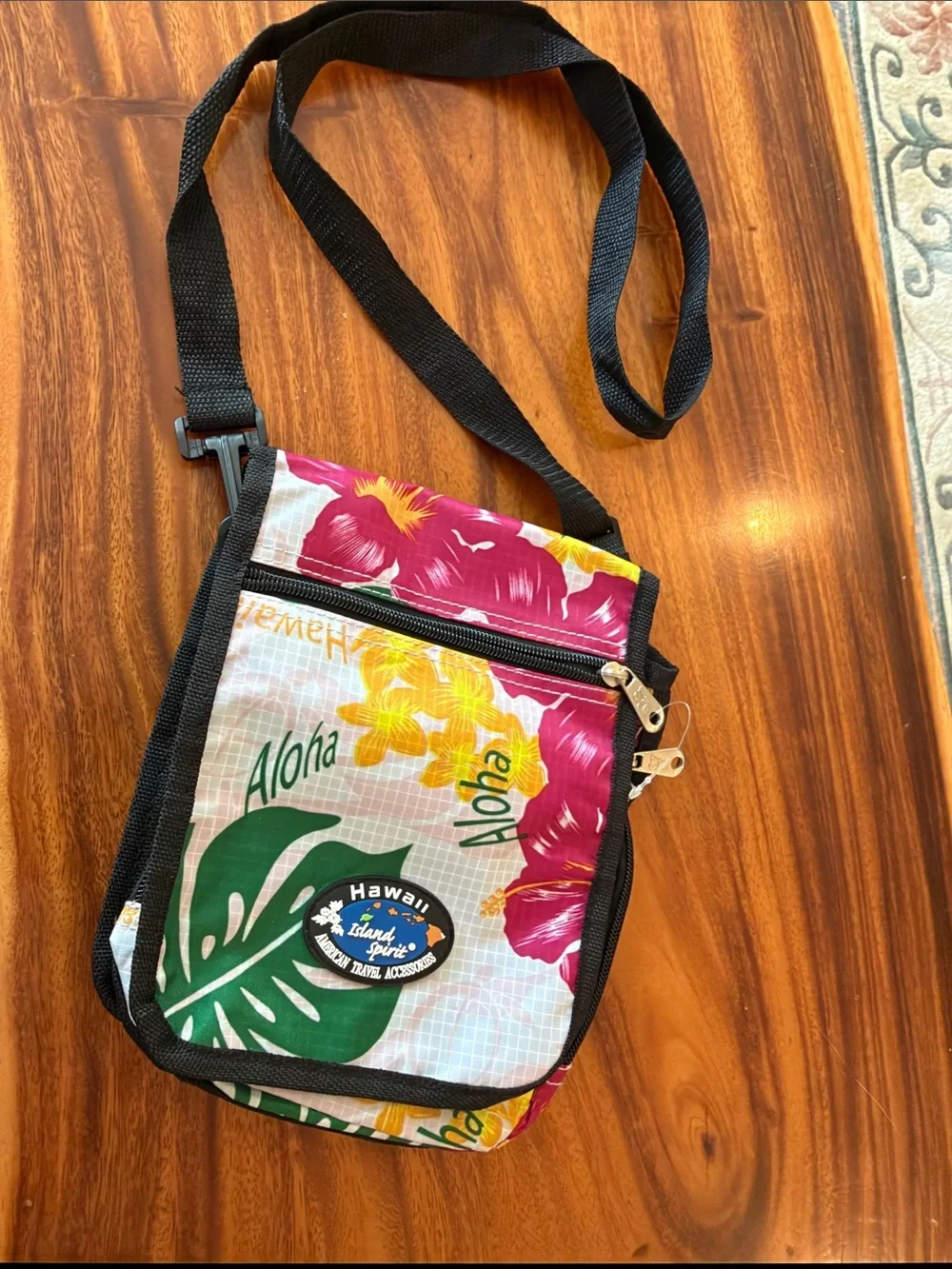 Aloha Floral Crossbody Bag in Pink & Yellow